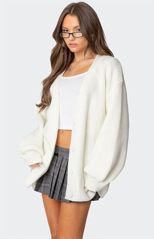 Mathilde Oversized V Neck Cardigan image number 3