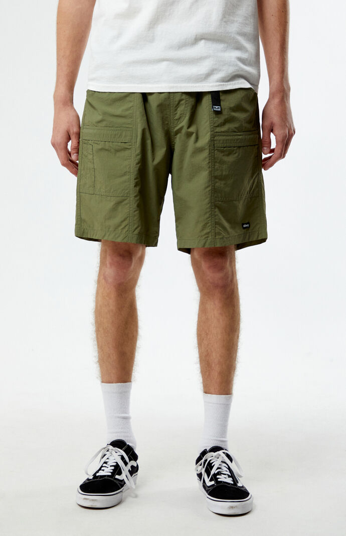 【BAON】[unisex] Mender Strap Nylon Bermuda Pants Seventh | Bermuda Nylon Pant in Night | Pants | Complex Shop