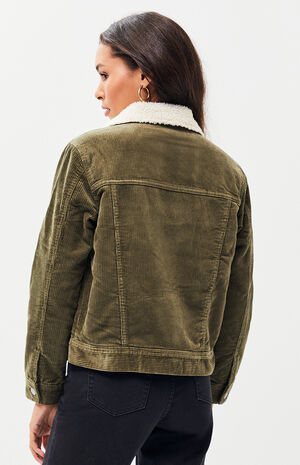 Sherpa Corduroy Trucker Jacket image number 3