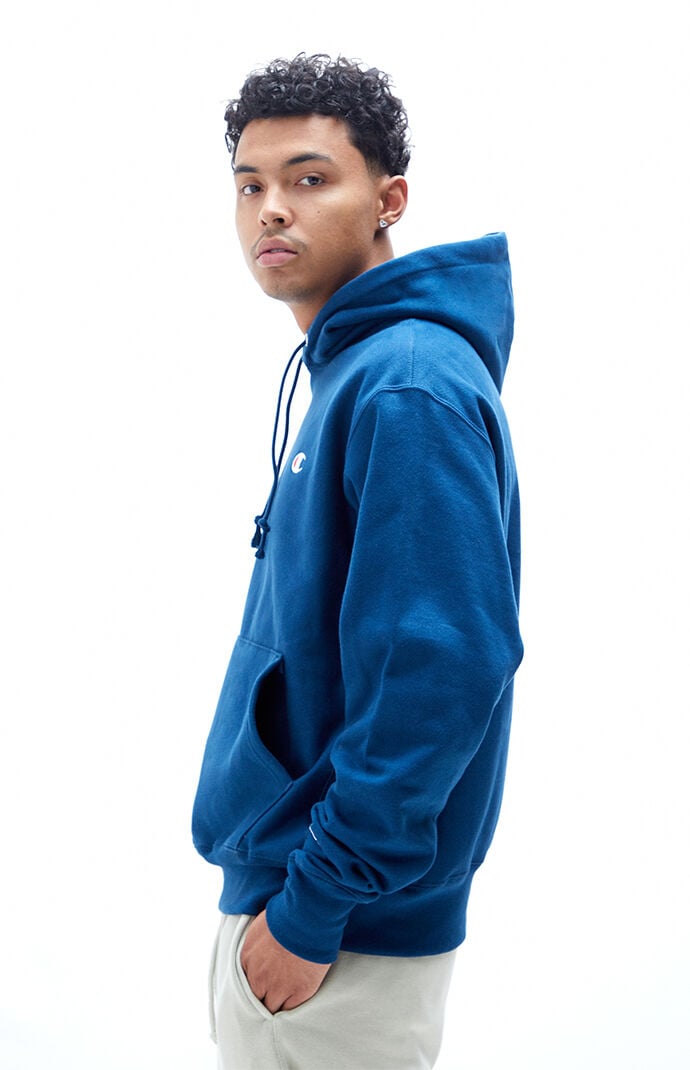 Blue champion hoodie online pacsun