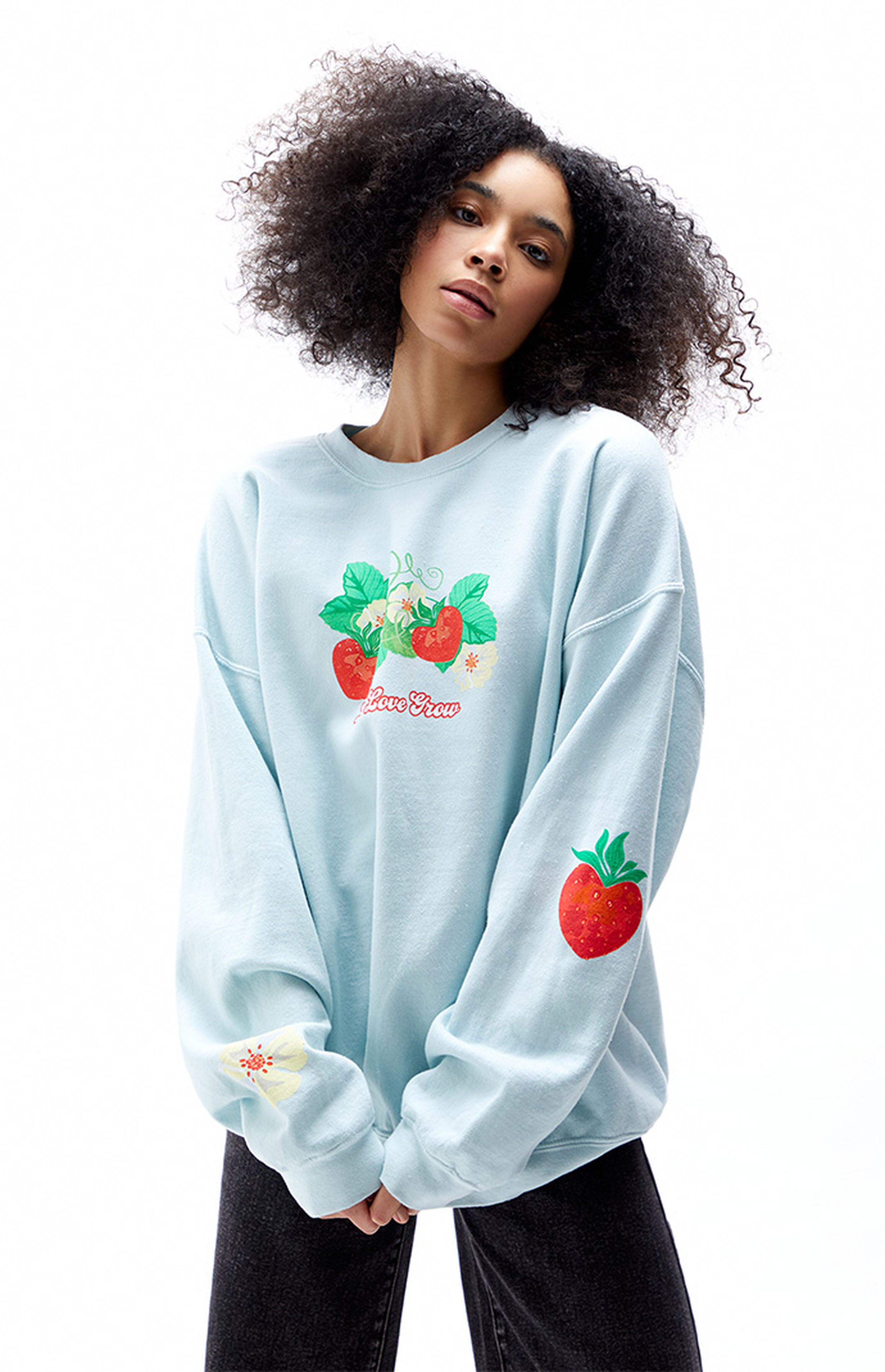 Strawberry Shortcake Berry Love Oversized Sweatshirt PacSun