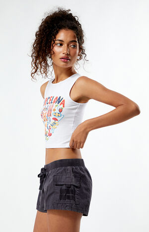 Charcoal Low Rise Cargo Shorts image number 3