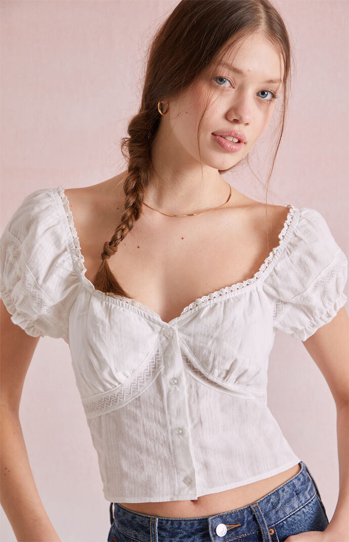 Beverly and Beck Claudia Embroidered Top | PacSun