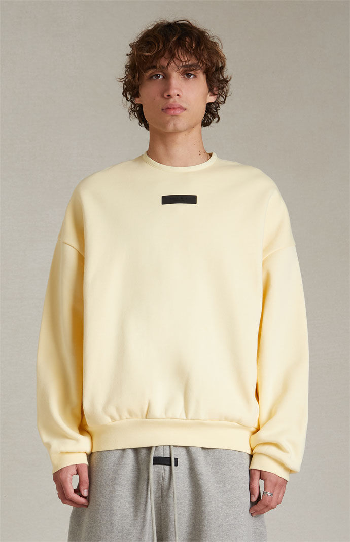 Yellow crew sale neck