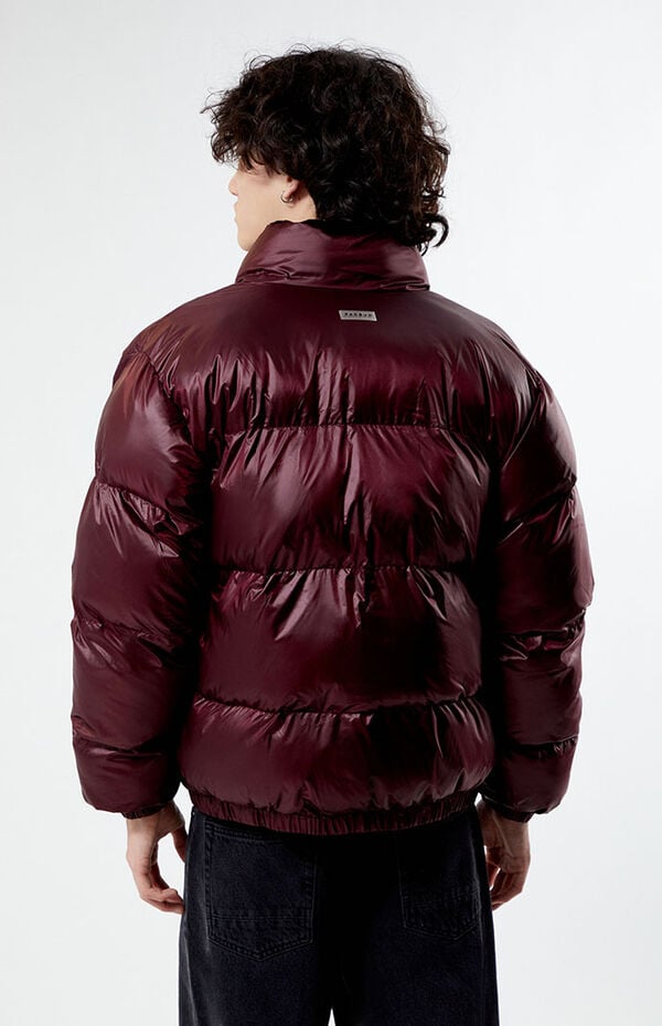 Burgundy Puffer Jacket