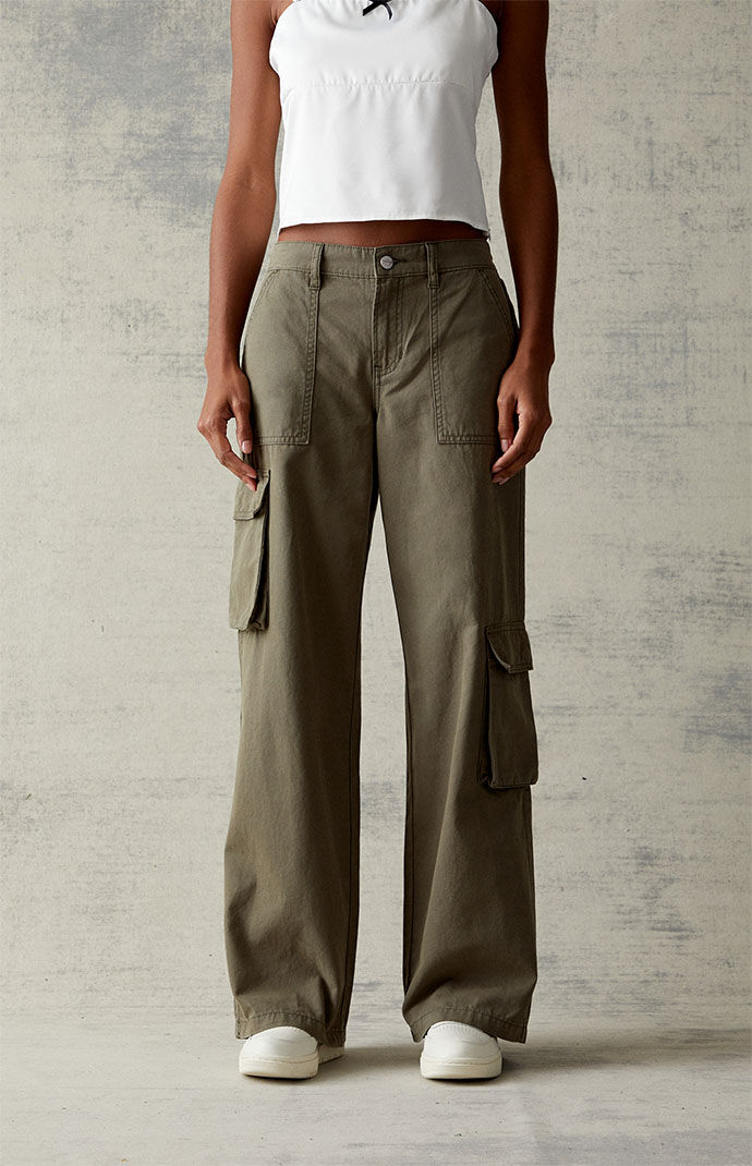 Pacsun light indigo deals denim cargo joggers