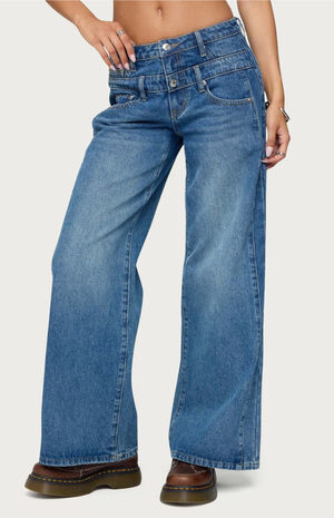Abel Layered Look Low Rise Jeans image number 2