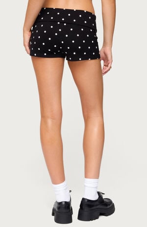 Chelsie Polka Dot Foldover Shorts image number 3