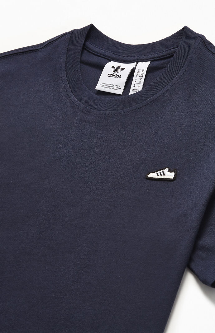 Navy Adicolor Embroidered T-Shirt