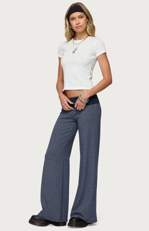 Amarna Striped Fold Over Pants image number 4