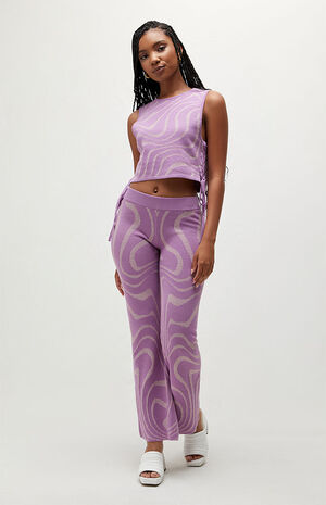 Lurex Swirl Flare Pants image number 4