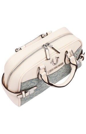 Brooks Leopard Denim Belted Satchel Bag image number 5