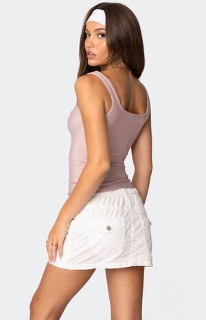 Sarah Shiny Square Neck Tank Top image number 5