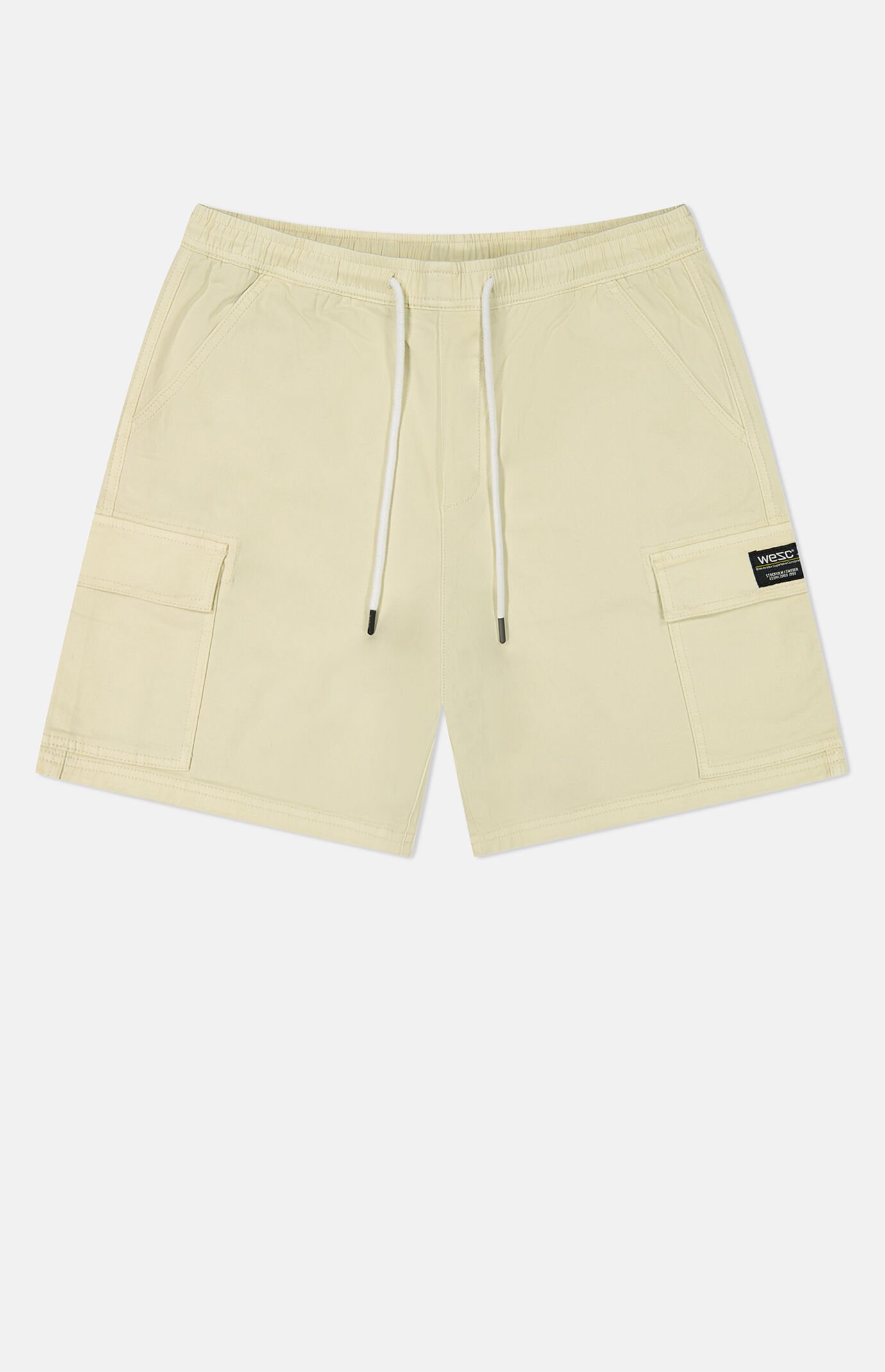 WeSC Cream Utility Cargo Shorts
