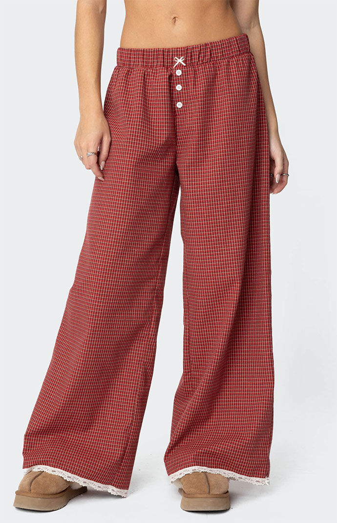 Pacsun plaid pants womens discount