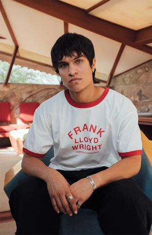 Frank Lloyd Wright Baseball Ringer T-Shirt image number 1
