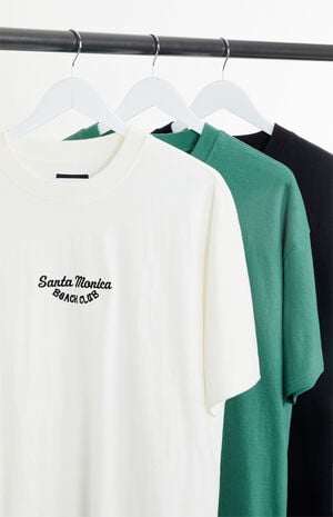 3 Pack Solid Color Embroidered T-Shirts image number 2
