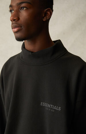 Black Mock Neck Sweatshirt image number 5