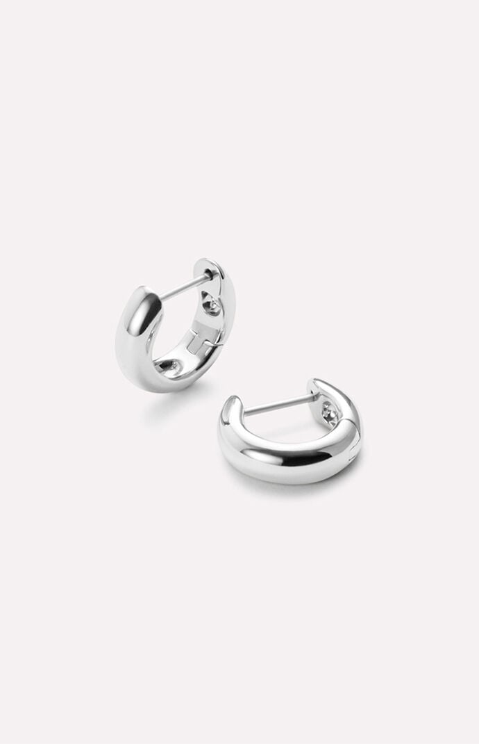 Ana Luisa Giulia Silver Bold Huggie Hoop Earrings