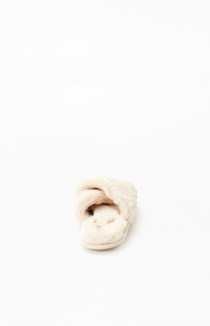 By PacSun Nude Fuzzy Slippers