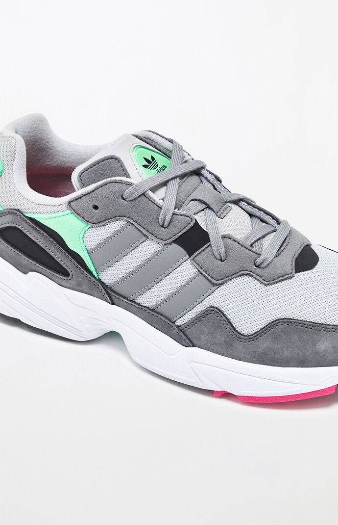 gray adidas yung shoes