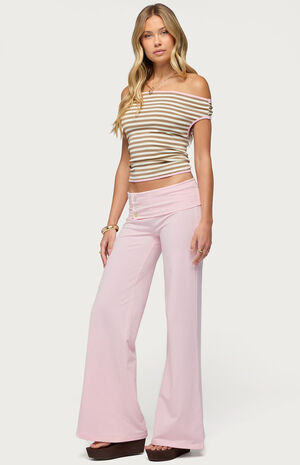 Zory Striped Off-The-Shoulder Top image number 4