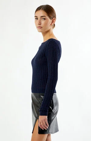 Bailey Boat Neck Glitter Sweater image number 4