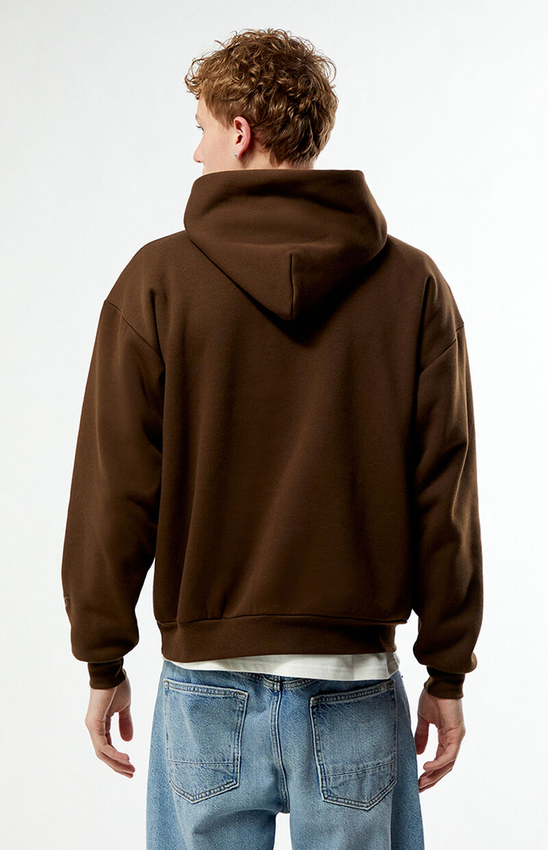 Pacsun Brown Solid Hoodie Pacsun