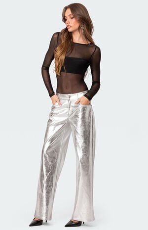 Sheer Mesh Bandeau Bodysuit image number 3