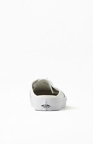 White Authentic Python Mule Sneakers image number 3