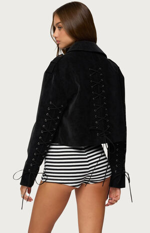 Ryder Faux Suede Biker Jacket image number 3