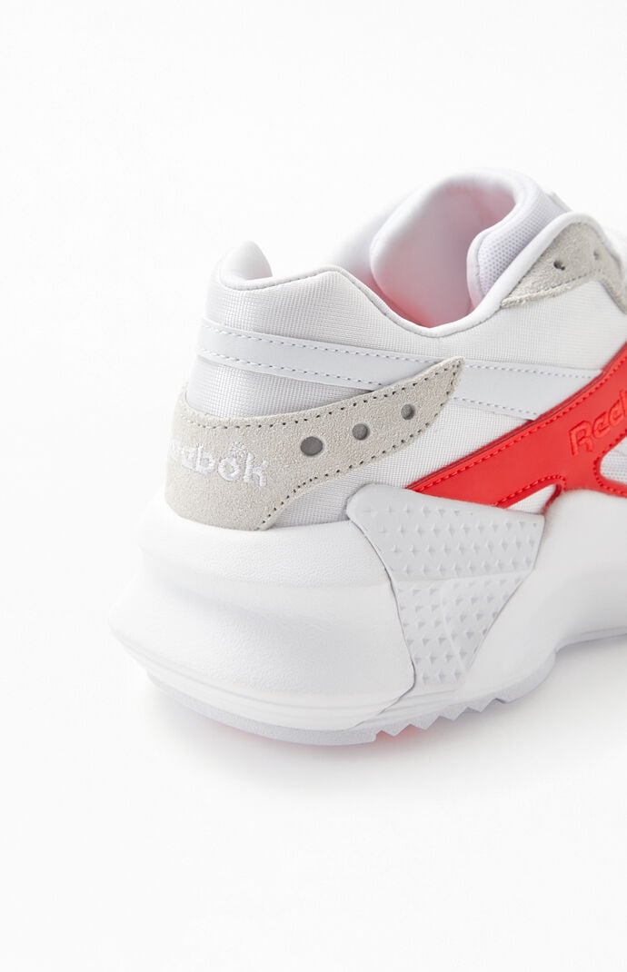 x Gigi Hadid White & Pink Aztrek Double Sneakers