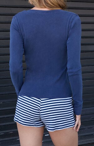 Blue Striped Emery Shorts image number 4