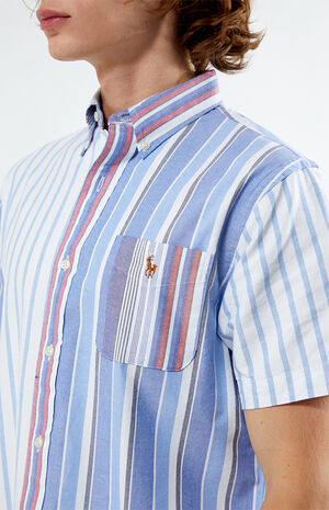 Classic Fit Striped Oxford Camp Shirt image number 2