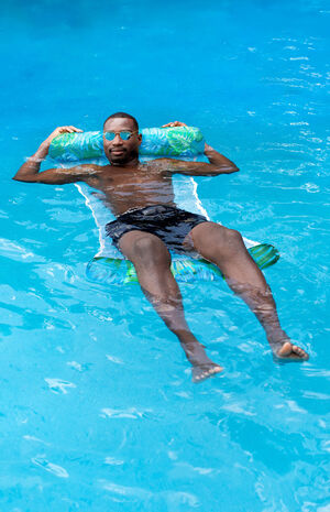 Resort Collection Palm Print Pool Hamock image number 3