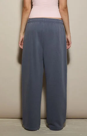 Blue Ultra Soft Fleece Ultra Baggy Sweatpants image number 4