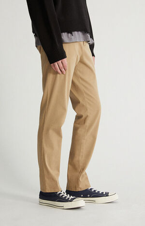 Khaki Slim Chino Comfort Stretch Pants image number 3