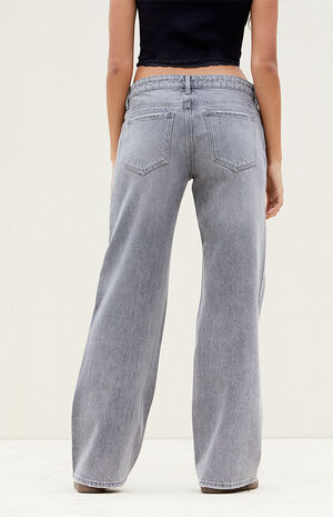 Light Gray Low Rise Girlfriend Jeans image number 4