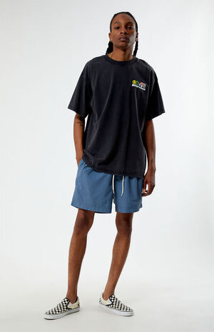 Blue Nylon Collegiate 6.5" Swim Trunks image number 2