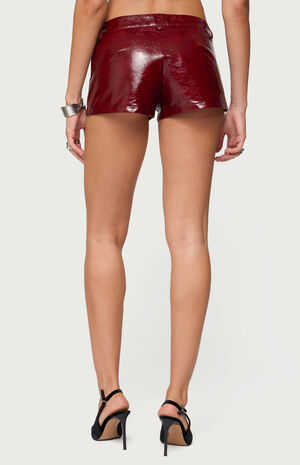 Mcrae Faux Leather Micro Shorts image number 3