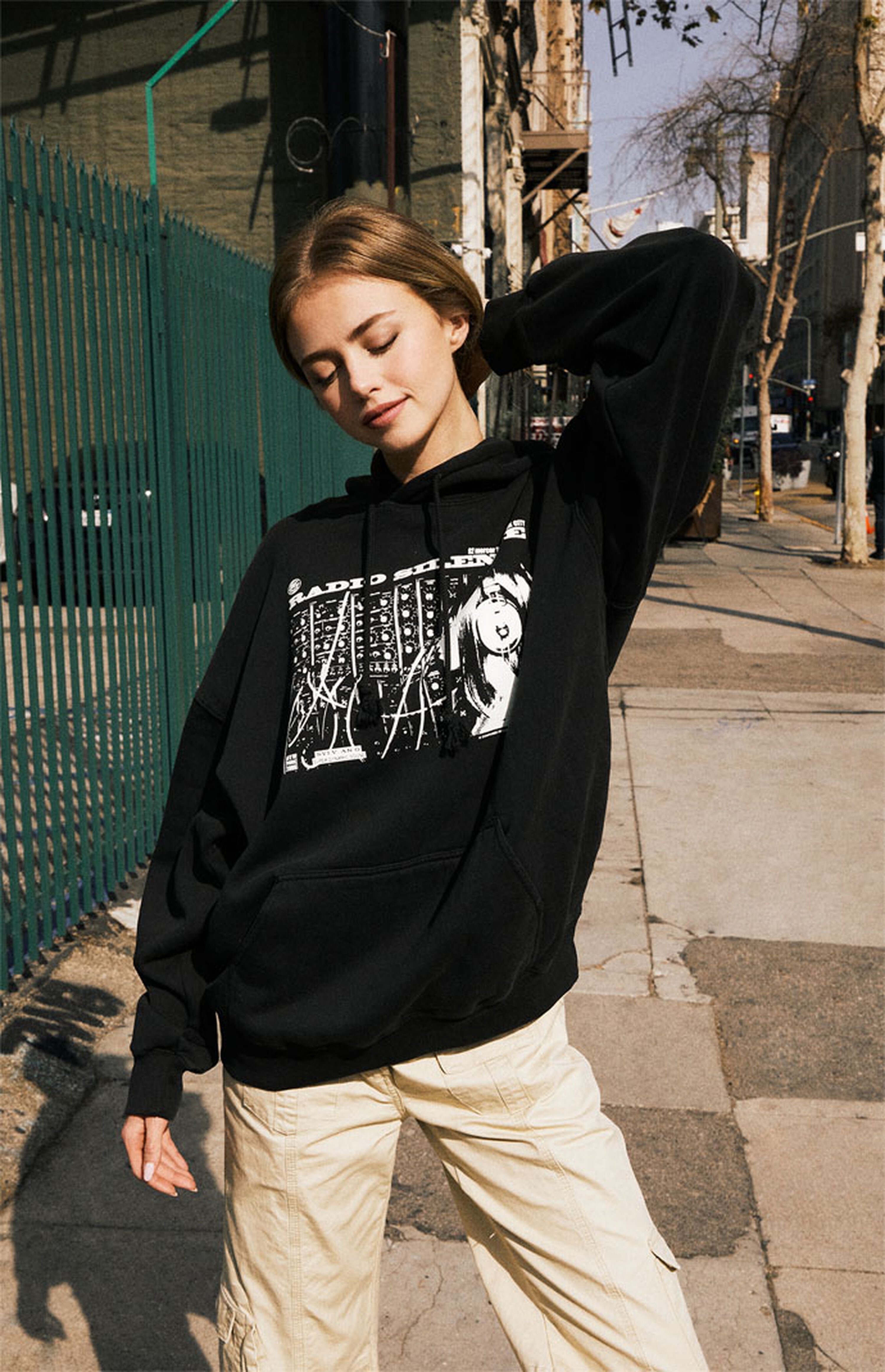 John Galt Radio Silence Oversized Hoodie PacSun