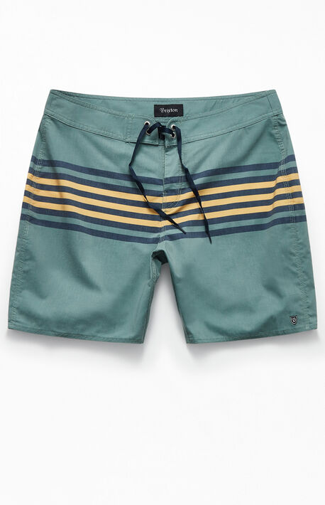 Green Barge Stripe 19" Boardshorts