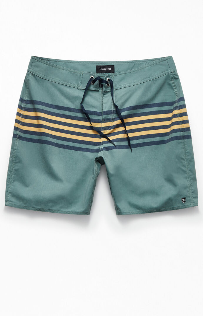 Green Barge Stripe 19" Boardshorts
