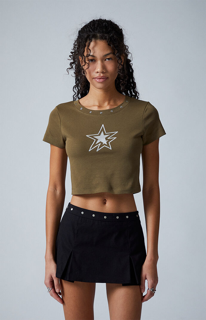 Third Charm Metallic Star Grommet Baby T-Shirt | Pacsun