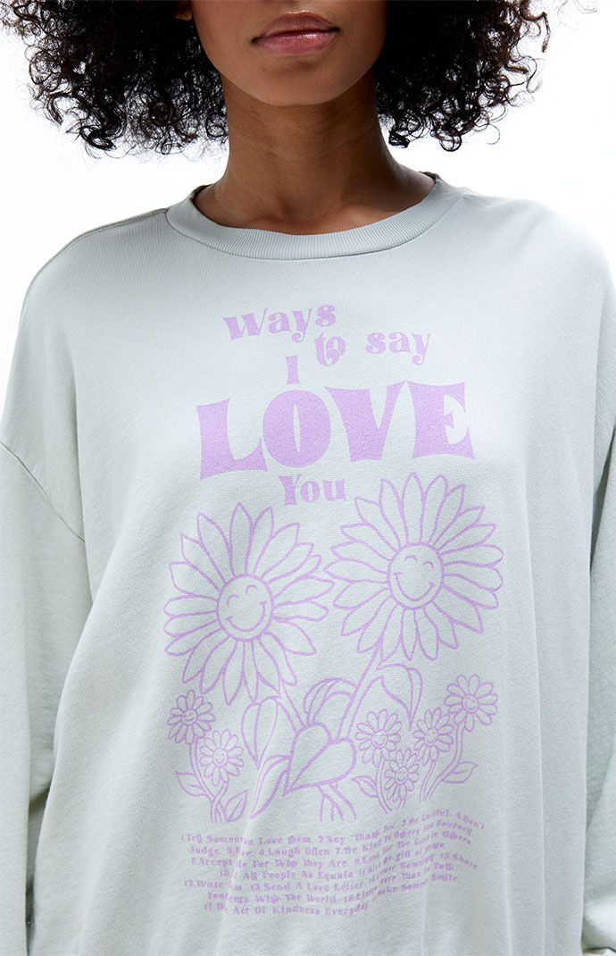 I love you clearance say it back crewneck