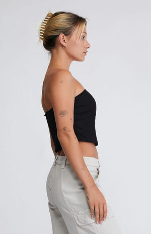 Longline Linen Corset Top image number 2