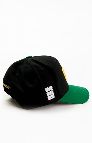 Embroidered Brazil Pro Crown Snapback Hat image number 2