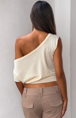 Tyla Asymmetrical Off-The-Shoulder Knit Top image number 2
