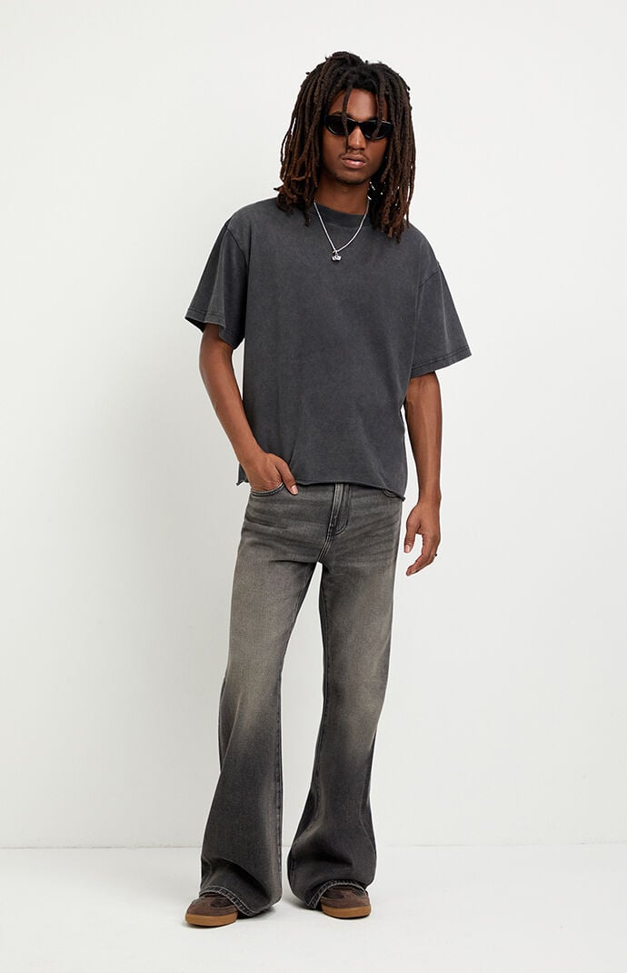 Pacsun Jordan Baggy Bootcut Jeans Washed Black