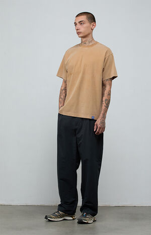 Brown Vintage Wash Heavyweight Oversized T-Shirt image number 6